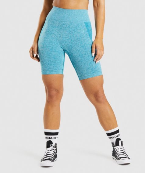 Women's Gymshark Flex Cycling Shorts Turquoise | CA 3A08ND